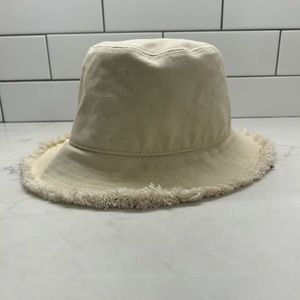 J Crew hat, tanish cream